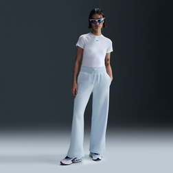 Nike Sportswear Phoenix Fleece Women's High-Waisted Wide-Leg Tracksuit Bottoms - Blue