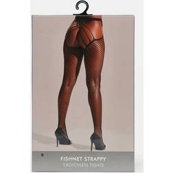 Ann Summers Crotchless Fishnet Tights - Black