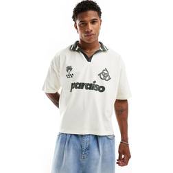 ASOS DESIGN Oversized Polo Shirt - Off White
