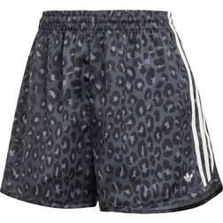 adidas Originals Satin Shorts - Black Leopard Print