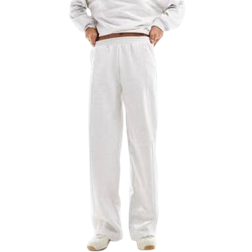 ASOS DESIGN Ljusgråmelerade Mjukisbyxor Med Raka Ben - Grå/a