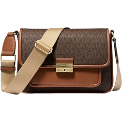Michael Kors Bradshaw Medium Signature Logo Messenger Bag - Brown