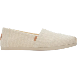 Toms Women's Alpargata Natural Triangle Woven Espadrille Shoes Natural/White/Multi