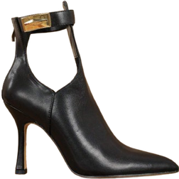 Shein Sexy Fashionable Metal Detail Pointed Toe High Heel Casual Black Ankle Boots For Women