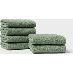 Room Essentials 6pk Washcloth Set Light Green Kitchen Towel Green (30.5x30.5cm)