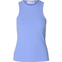 Selected Femme SLFAnna O-Neck Tank Top - Himmelblau