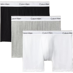Calvin Klein Boxer Brief 3-Pack - Grey Heather/White/Black Male