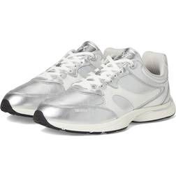 Michael Kors Riley Metallic Leather Trainer - Silver
