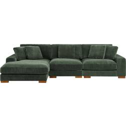 Latitude Run Gray Sectional and Chaise 33 H x 124.5 W x 65 D in Green Sofa 124.5" 3pcs 3 Seater
