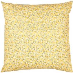 Ib Laursen 60 cm Gul M/Blomster Pudebetræk Hvid, Gul (60x60cm)