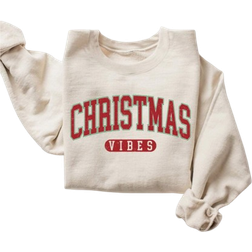 Shein Vintage Christmas Vibe Sweatshirt Womens Christmas Sweatshirt Holiday Sweater Cute Christmas Sweatshirt Christmas Gift Winter Shirt