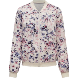 Shein Womens Floral Print ZipUp Jacket