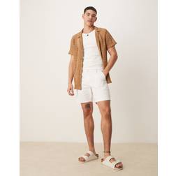 ASOS DESIGN Skinny Mid Length Chino Shorts - White