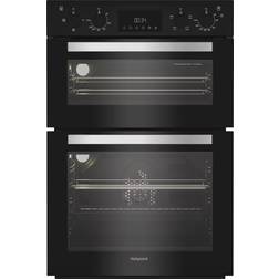 Hotpoint DIH 10D B Built In Electric Double Oven Black, Stainless Steel