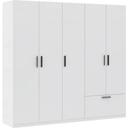 Mömax Milos 5T1S Weiß Kleiderschrank 225x210cm