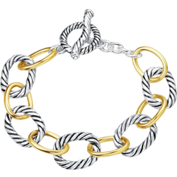 Shein UNY JEWEL pc UNY JEWEL Copper Twisted Cable Wire Link Chain Toggle Bracelet Women Designer Inspired Link Chain Bracelets Valentine Christmas Anniversary Birthda