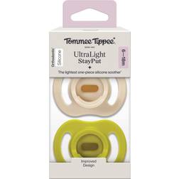 Tommee Tippee Ultra Light Stay Put Soothers 6-18m Pack of 2