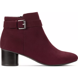 Style & Co Ariella Buckle Dress Booties, Created for Macy's Wine Mc 6.5M