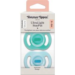 Tommee Tippee Ultra Light Stayput Soothers 0-6m Pack of 2