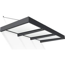 Canopia by Palram Canopia 3000mm XL Sophia Door Awning Grey White Opal