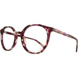Purple Havana Round Acetate Eyeglasses X-Large