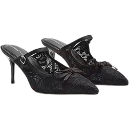 River Island Lace Mule Heel - Black