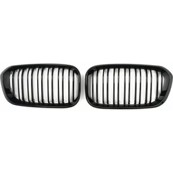 EU Autoparts Ltd Gloss Black Front Kidney Grille Twin Slat For BMW F20 F21 1 Series 15-19