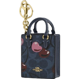 Coach Mini Tote Bag Charm - Blue/Multi