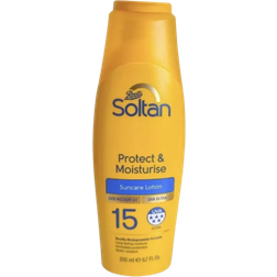Soltan protect & moisturise sun lotion spf15 water resistant non-greasy 200ml