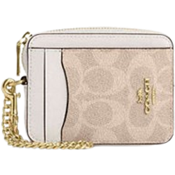 Coach Zip Card Case - Beige