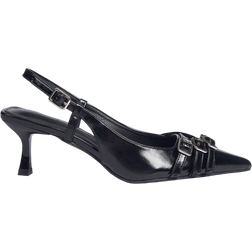 Shein Womens Pointed Toe Single Kitten Heel Shoes Simple Fashionable Punk Style Heel Sandals Halloween Christmas