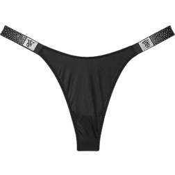 Victoria's Secret Very Sexy Scattered Shine Strap Smooth Thong Panty - Black