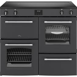 Belling Farmhouse 100cm Induction Range Cooker Grey, Anthracite