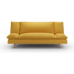 Dunelm Mateo Flatweave Clic Clac Double Bed Ochre Sofa 181cm 3 Seater