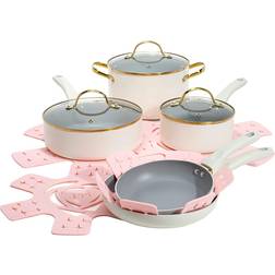 Paris Hilton Paris Hilton Epic Tempered Cookware Set with lid 12 Parts