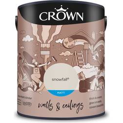 Crown & Matt Emulsion Wall Paint Snowfall 5L