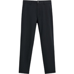Zara Textured Comfort Trousers - Dark Navy