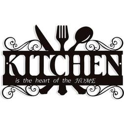 Metal Kitchen Black Wall Decor 13.4x8.3"