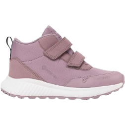 Viking Aery Track Mid Barn Sneaker Pink Goretex Velcro Sneakers Vårskor & Sommarskor Rosa Unisex/Småbarn