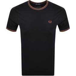 Fred Perry Twin Tipped T-Shirt - Navy Cinnamon