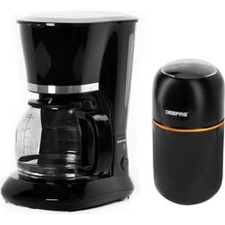 Geepas 1.5L Filter Coffee Machine and Coffee Grinder