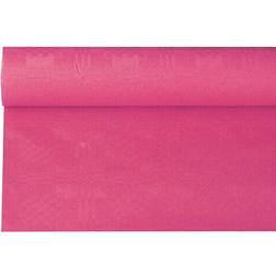 Papstar Papiertischtuch Mit Damastprägung 6 m x 1,2 m Fuchsia - Rosa Tischdecke Weiß, Rosa