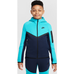 Nike Sportswear Tech Fleece Big Kids' Full-Zip Hoodie - Blue