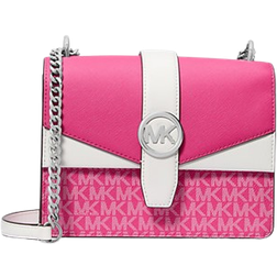 Michael Kors Small Color-Block Signature Logo Crossbody Bag - Pink
