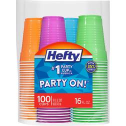 Hefty RFPC21637 Hefty Everyday Assorted Colors Party Cups; 16 oz