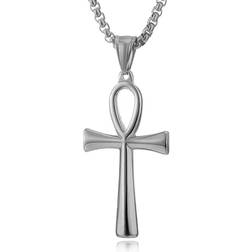 JZWCHQ Cross Of Eternal Life Egyptian Ankh Halsband Vampyr - Rostfritt Stål