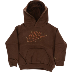 Nike Sportswear Shine Fleece Pullover Hoodie Little Kids Hoodie in Brown, 86L402-X2O