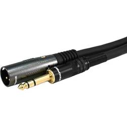 Monoprice XLR Male to 1/4in TRS 6ft