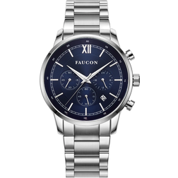 Faucon Roman F10019 Man 43 mm Analog Kvarts urverk Safirbelagt mineralglass