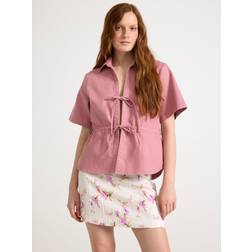 Lindex Kortärmad Blus Med Knytdetalj